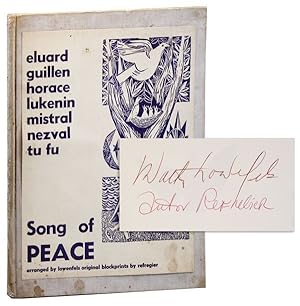 Imagen del vendedor de Song of Peace based on poems by Paul Eluard, Nicolas Guillen, Horace, M. Lukenin, Gabriela Mistral, Vitzlav Nezval, Tu Fu [Limited Edition, Signed] a la venta por Lorne Bair Rare Books, ABAA