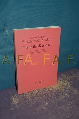 Bild des Verkufers fr Deutsche Reichsbahn, Bayern, rechts des Rheins, Eisenbahn-Kursbuch, Ausgabe vom 1. Jini 1922 (Nachdruck 1984) zum Verkauf von Antiquarische Fundgrube e.U.