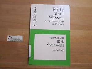 Seller image for BGB, Sachenrecht. von / Prfe dein Wissen ; Bd. 4 for sale by Antiquariat im Kaiserviertel | Wimbauer Buchversand