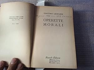 Seller image for Operette Morali. for sale by Librera "Franz Kafka" Mxico.