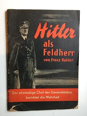 Bild des Verkufers fr Hitler Als Feldherr zum Verkauf von WellRead Books A.B.A.A.