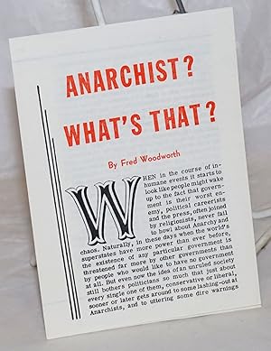 Anarchist? What's that