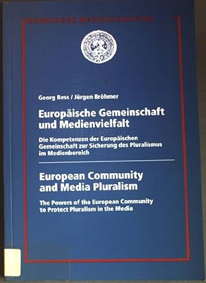 Bild des Verkufers fr Europische Gemeinschaft und Medienvielfalt : die Kompetenzen der Europischen Gemeinschaft zur Sicherung des Pluralismus im Medienbereich = European Community and media pluralism. Jrgen Brhmer. [Institut fr Medienentwicklung und Kommunikation GmbH (IMK)] / Marburger Medienschriften ; 1 zum Verkauf von books4less (Versandantiquariat Petra Gros GmbH & Co. KG)