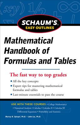 Seller image for Schaum's Easy Outline of Mathematical Handbook of Formulas and Tables (Paperback or Softback) for sale by BargainBookStores
