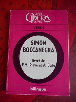 Imagen del vendedor de Simon Boccanegra - Livret de F.M. Piave et A. Boito a la venta por Frederic Delbos