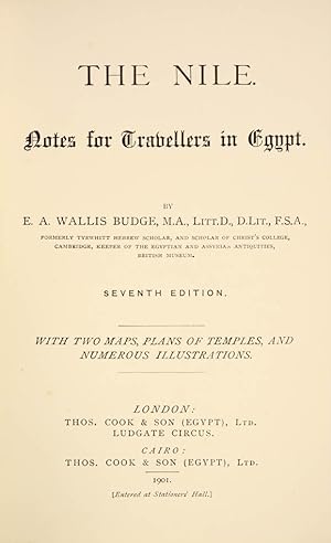 Bild des Verkufers fr The Nile. Note for Travellers in Egypt. zum Verkauf von Shapero Rare Books
