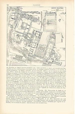 Imagen del vendedor de LAMINA ESPASA 1526: Plano del Monte Palatino Roma a la venta por EL BOLETIN