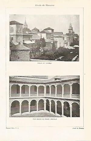 Bild des Verkufers fr LAMINA ESPASA 9955: Palacio del Arzobispo de Alcala de Henares Madrid zum Verkauf von EL BOLETIN