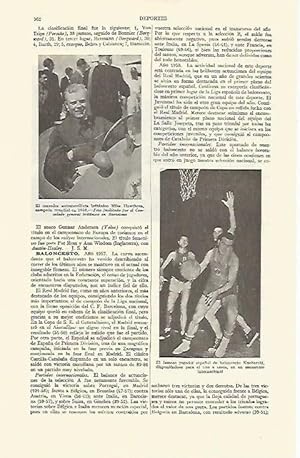 Seller image for LAMINA ESPASA 14867: El piloto Mike Hawthorn y el jugador de baloncesto Kucharski for sale by EL BOLETIN