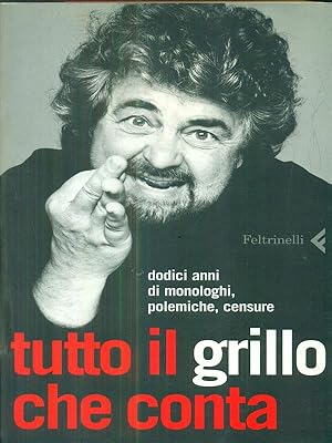 Image du vendeur pour Tutto il Grillo che conta. Dodici anni di monologhi, polemiche, censure mis en vente par Librodifaccia