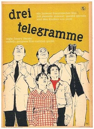 drei telegramme. ein heiterer französischer film mit pierette simonat - gerard gervais und den ki...