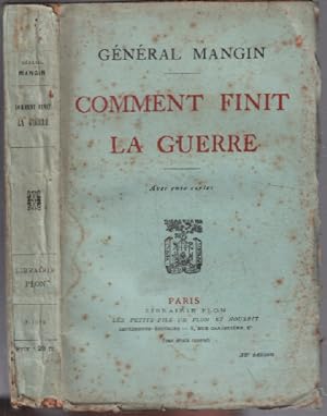 Seller image for Comment finit la guerre onze cartes for sale by librairie philippe arnaiz