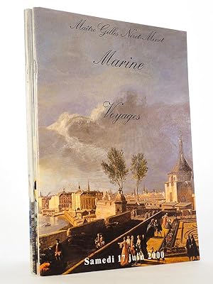 [ Lot de 6 catalogues de ventes aux enchères Marine et Voyage ] Marine, Voyages (17 juin 2000) ; ...