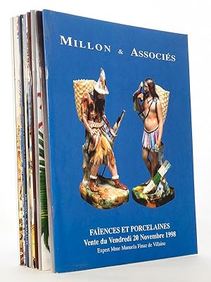 [ Lot de 13 catalogues de ventes aux enchères, Faïences et Porcelaines anciennes, 1998 à 2005 ] F...
