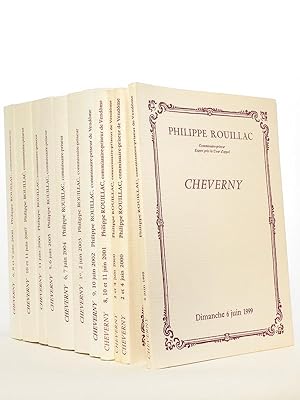 [ Lot de de 10 catalogues de ventes aux enchères à l'Orangerie du Château de Cheverny, 1999 à 200...
