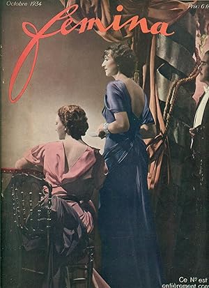 Bild des Verkufers fr Femina. Octobre 1934. Ce N. est entirement consacr aux Modes d'Hiver zum Verkauf von Studio Bibliografico Marini