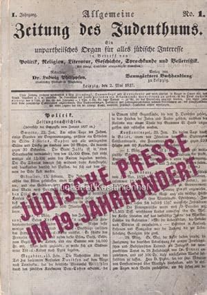 Bild des Verkufers fr Jdische Presse im 19. Jahrhundert.,Aus dem Internationalen Zeitungsmuseum der Stadt Aachen., zum Verkauf von Antiquariat Kastanienhof