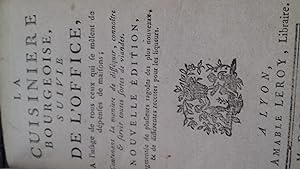 la cuisiniere bourgeoise à l'usage de tous ceux qui se mêlent de dépenses de maïsons