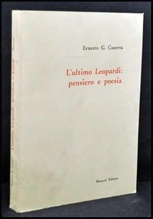 Immagine del venditore per L'Ultimo Leopardi: Pensiero E Poesia venduto da Cat's Cradle Books