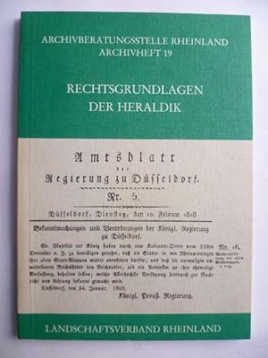 Rechtsgrundlagen der Heraldik. Gesetze und Verordnungen des 19. und 20. Jahrhunderts.