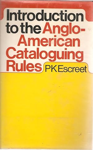 Seller image for Introduction to the Anglo-American Cataloguing Rules for sale by Snookerybooks