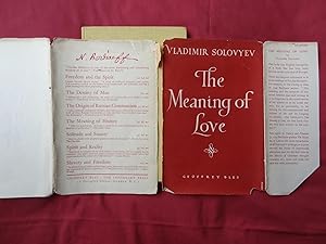 Immagine del venditore per THE MEANING OF LOVE venduto da Douglas Books