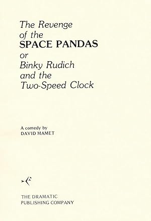 Immagine del venditore per The Revenge of the Space Pandas: Or, Binky Rudich and the Two-speed Clock: A Comedy venduto da Randall's Books