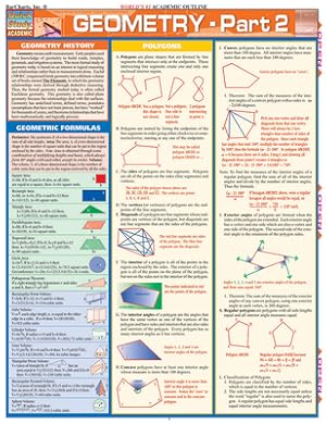 Seller image for Geometry: Part 2 Laminate Reference Chart: Segments, Lines, Planes, Geometric Formulas (Poster) for sale by BargainBookStores