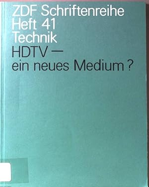 Bild des Verkufers fr HDTV - ein neues Medium? Interdisziplinre Tagung an der Universitt Konstanz 1990. ZDF Schriftenreihe. Heft 41. Technik. zum Verkauf von books4less (Versandantiquariat Petra Gros GmbH & Co. KG)