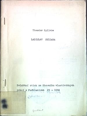 Bild des Verkufers fr Ladislav Syllaba; Zvlastni otisk ze Sborniku vlastivednych praci z Podblanicka 25; zum Verkauf von books4less (Versandantiquariat Petra Gros GmbH & Co. KG)