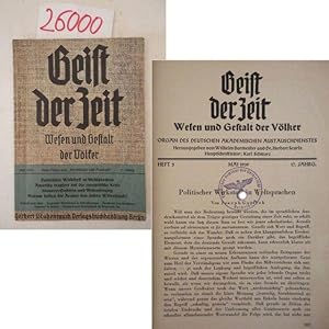 Bild des Verkufers fr Geist der Zeit, Wesen und Gestalt der Vlker. Organ des Deutschen Akademischen Austauschdienstes, Neue Folge von "Hochschule und Ausland" * Heft 5 Mai 1939, 17.Jahrgang Dieses Buch wird von uns nur zur staatsbrgerlichen Aufklrung und zur Abwehr verfassungswidriger Bestrebungen angeboten (86 StGB) zum Verkauf von Galerie fr gegenstndliche Kunst