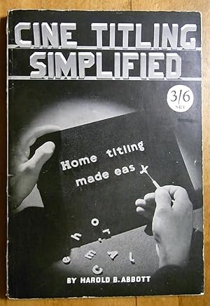 Imagen del vendedor de Cine Titling Simplified a la venta por Books at yeomanthefirst