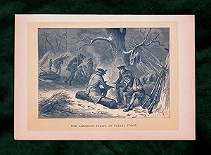 Image du vendeur pour Washington at Monmouth and American Troops at Valley Forge. American Historical Engravings (two), 1877. Felix O.C. Darley (Artist), Alfred [aka Albert] Bobbett (Engraver). Revolutionary War mis en vente par Singularity Rare & Fine