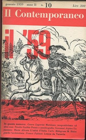 IL CONTEMPORANEO mensile della SINISTRA formato quaderno - 1959 - num. 10- del gennaio 1959, Roma...