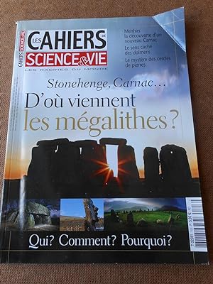 Image du vendeur pour Les Cahiers de Science & Vie, N 103, fevrier 2008 - Stonehenge, Carnac . D'ou viennent les megalithes mis en vente par Frederic Delbos
