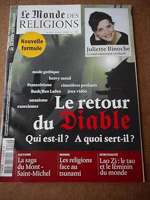 Image du vendeur pour Le Monde des religions - N 10, mars-avril 2005 - Le retour du Diable mis en vente par Frederic Delbos