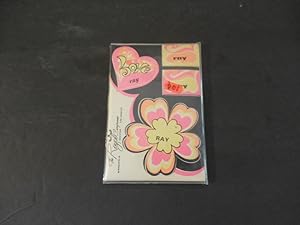 Psychedelic Stick Ums 1960's In Original Wrapper 21 Vinyl Ray Stickers