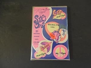 Psychedelic Stick Ums 1960's In Orig Wrapper 21 Vinyl Marilyn Stickers