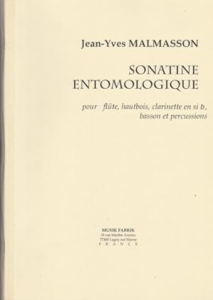 Sonatine Entomologique for Flute, Oboe, Clarinet in B flat, Bassoon & Percussion - Score & Parts
