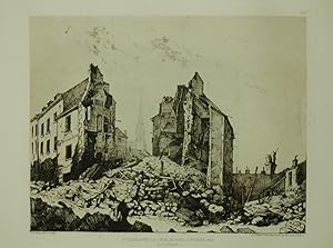 Bild des Verkufers fr St. Cloud apres le siege de Paris 3 Fevrier 1871. La rue Royale". Eau forte (Radierung). zum Verkauf von Antiquariat  Braun