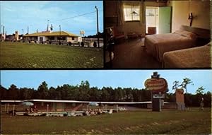 Bild des Verkufers fr Ansichtskarte / Postkarte Smithfield North Carolina USA, Henry Johnson's Motor Lodge, Schlafzimmer, Fernseher, Schwimmbad zum Verkauf von akpool GmbH