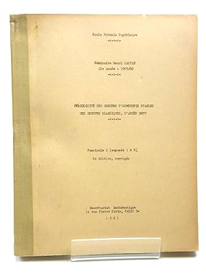 Bild des Verk�ufers f�r PERIODICITE DES GROUPES D'HOMOTOPIE STABLES DES GROUPES CLASSIQUES, D' APRES BOTT (VOLUME 1) zum Verkauf von Stella & Rose's Books, PBFA