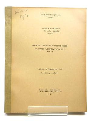 Bild des Verk�ufers f�r PERIODICITE DES GROUPES D'HOMOTOPIE STABLES DES GROUPES CLASSIQUES, D' APRES BOTT (VOLUME 2) zum Verkauf von Stella & Rose's Books, PBFA