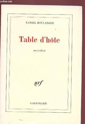 Image du vendeur pour TABLE D'HOTE mis en vente par Le-Livre