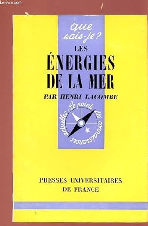 Seller image for LES ENERGIES DE LA MER (QUE SAIS-JE ? N431) for sale by Le-Livre