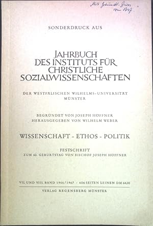 Bild des Verkufers fr Die Berufung Franz Hitzes an die Akademie in Mnster; Sonderdruck aus: Jahrbuch des Instituts fr christliche Sozialwissenschaften; zum Verkauf von books4less (Versandantiquariat Petra Gros GmbH & Co. KG)