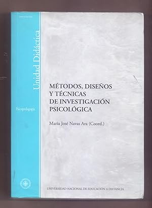 Bild des Verkufers fr METODOS, DISEOS Y TECNICAS DE INVESTIGACION PSICOLOGICA zum Verkauf von Libreria 7 Soles