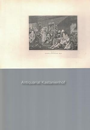 Imagen del vendedor de Rake's Progress No. 8. - Original- Kupferstich, feine Manier, und Radierung., a la venta por Antiquariat Kastanienhof