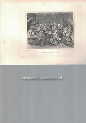 Imagen del vendedor de Rake's Progress No. 6. - Original- Kupferstich, feine Manier, und Radierung., a la venta por Antiquariat Kastanienhof
