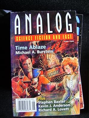 Bild des Verkufers fr Analog Science Fiction Vol CXXIV Nos 6 (June 2004) - Time Ablaze, On the Tip of my Tongue, Periandry's Quest. Greetings from Kudesh, BLU 97-032D, The Bistro of Alternate Realiies, Caretaker , Do Unto Others zum Verkauf von El Pinarillo Books